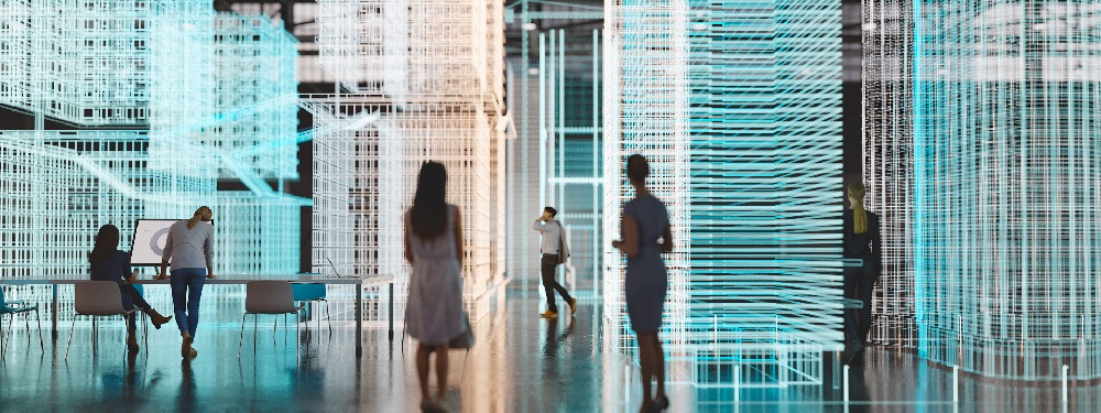 Computer generated architecture line drawing